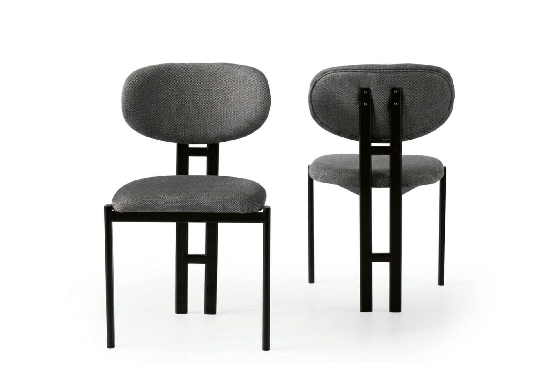 Milano Sandalye  Siyah Metal İskelet